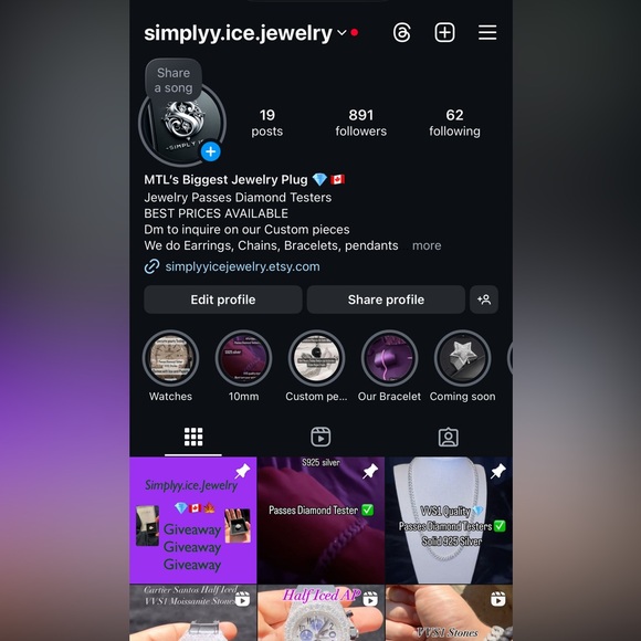 VVS1 .5 Carat Halo Studs S925 silver base - Picture 3 of 3